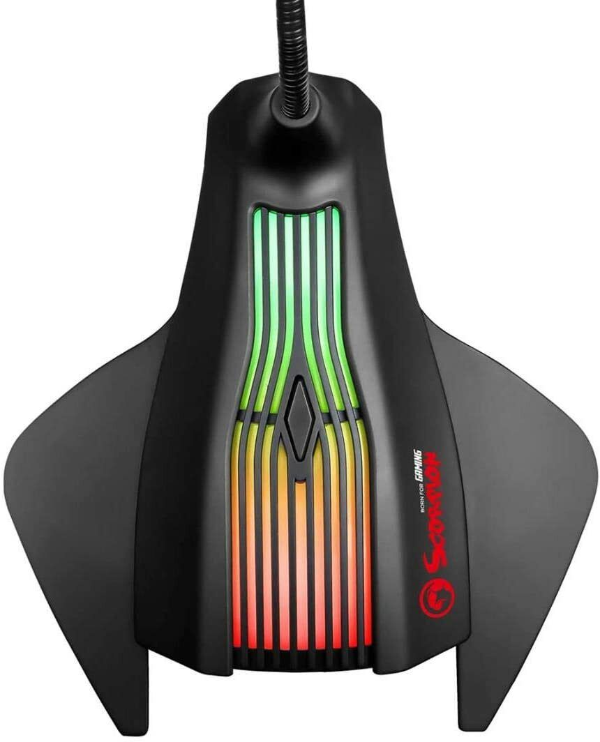 MARVO USB Powered Desk Mic Rainbow Backlight- Adjustable Arm- MIC-01 Steaming MARVO USB Powered Desk Mic Rainbow Backlight- Adjustable Arm- MIC-01 Steaming